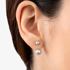 Satomi Kawakita - Grey Pearl Sisters Earrings